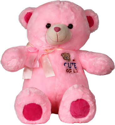 

ToynJoy 3 Feet Beautiful Baby Pink Teddy Bear with 'CUTE BEAR' Print - 85 cm(Baby Pink)