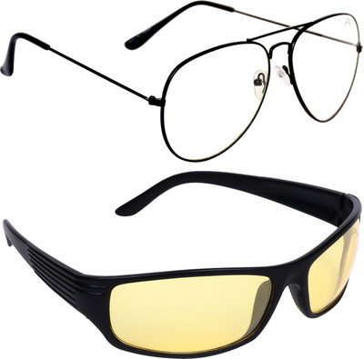 Aligatorr Sports, Aviator Sunglasses(Clear, Yellow