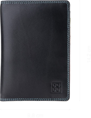 

dudu Men Black Genuine Leather Document Holder(3 Card Slots)