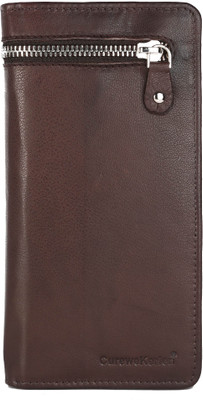 

curewe kerien Women Casual Brown Genuine Leather Wrist Wallet(12 Card Slots)