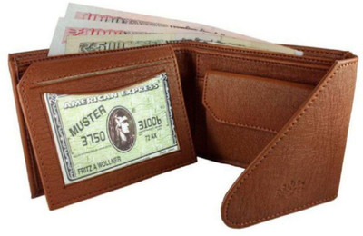 

VSR Men Tan Artificial Leather Wallet(5 Card Slots)