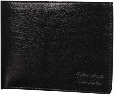 KAAYRA Men Black Genuine Leather Wallet(4 Card Slots)