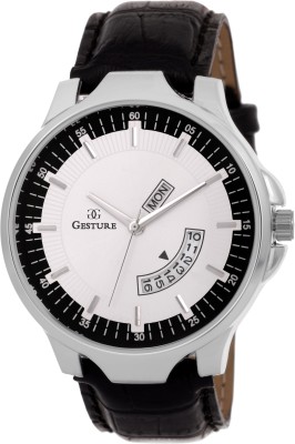 Gesture 81-WH-BK-Trending Day & Date Watch  - For Men   Watches  (Gesture)