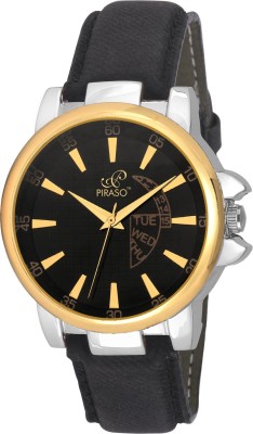 PIRASO 9131 Hot Black & Gold Decker Watch  - For Men   Watches  (PIRASO)