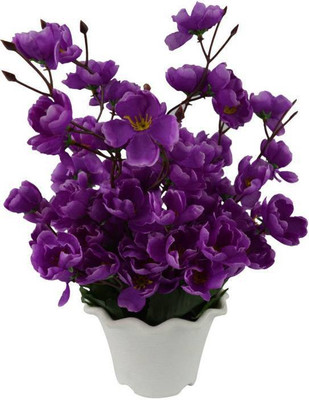 uc Artificial Flower Purple Peony Artificial Flower with Pot(5.5 inch, Pack of 2)