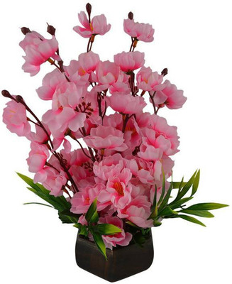 

uc Artificial Flower Multicolor Wild Flower Artificial Flower with Pot(5.5 inch, Pack of 1)