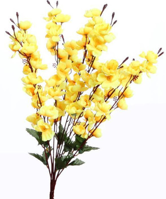 

uc Artificial Flower Yellow Magnolia Artificial Flower(5.5 inch, Pack of 1)