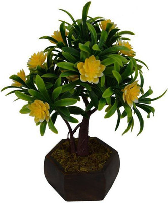 

uc Artificial Flower Multicolor Assorted Artificial Flower with Pot(5 inch, Pack of 1)