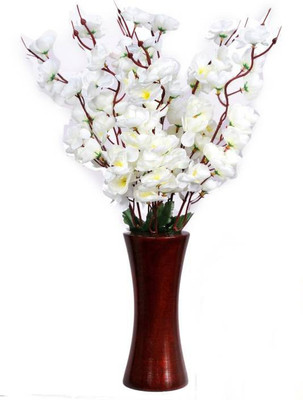 

uc Artificial Flower White Orchids Artificial Flower with Pot(3.3 inch, Pack of 1)