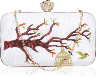 

Bagclan Nature clutch white Sling Bag(White, 2 L)