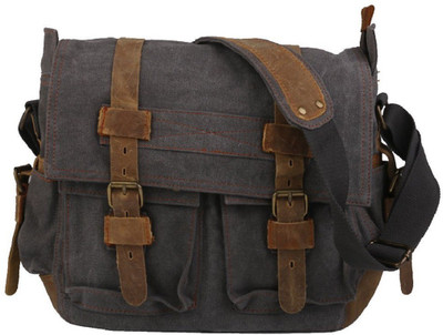 

iKACHA Grey Messenger Bag(Grey, 14 inch)