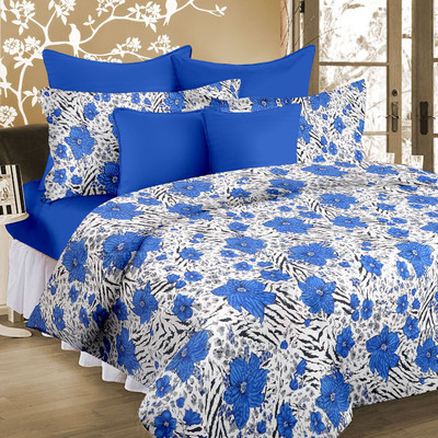 

Cortina 104 TC Cotton Double Floral Bedsheet(Pack of 1, Multicolor)