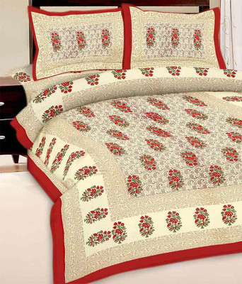 

Fagna Creation Cotton Double Printed Bedsheet(Pack of 1, Multicolor)