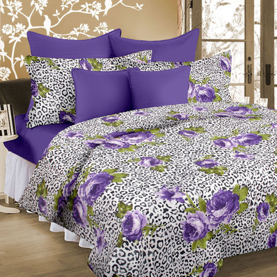 

Cortina 104 TC Cotton Double Floral Bedsheet(Pack of 1, Multicolor)