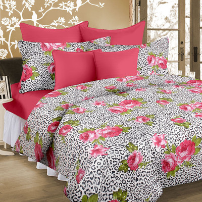 

Cortina 104 TC Cotton Double Floral Bedsheet(Pack of 1, Multicolor)