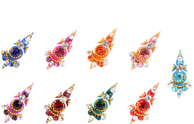 

Instabuyz Designer bindi Forehead Multicolor Bindis(Long)