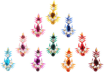 

Instabuyz Fancy bindi Forehead Multicolor Bindis(Medium)