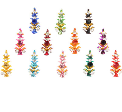 

Instabuyz Fancy bindi Forehead Multicolor Bindis(Medium)