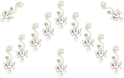 

Instabuyz Traditional bindi Forehead Silver Bindis(Long)
