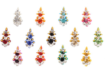 

Instabuyz Tradtional bindi Forehead Multicolor Bindis(Medium bindi)