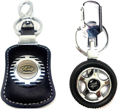 

City Choice New Combo of Ford Wheel KeyChain Locking Key Chain(Multicolor)