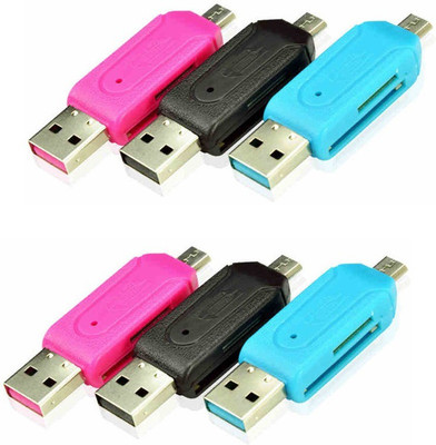 

YTM OTG Micro SD+TF Card Reader Card Reader Card Reader(Multicolor)
