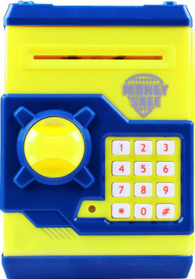 

UNTOLD Money Safe Kids Piggy Savings Bank with Electronic Lock Coin Bank (Yellow & Blue) Coin Bank(Yellow, Blue)