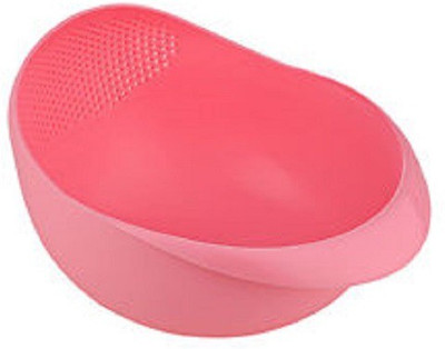 

ShopAis Bowl And Strainer In One , Plastic Wash Rice Pasta, Chowmein, Drainer, Colander Strainer(Pink Pack of 1)