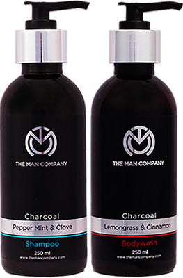 

The Man Company Charcoal combo pack for men - Shampoo and body wash(Set of 2)