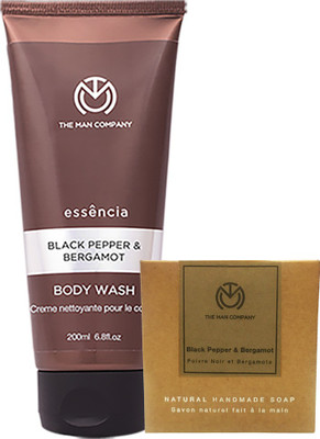

The Man Company Premium Body Care Kit - Black Pepper & Bergamot Body Wash (200 ml), Blackpepper & Bergamot Soap Bar (125 gm)(Set of 2)
