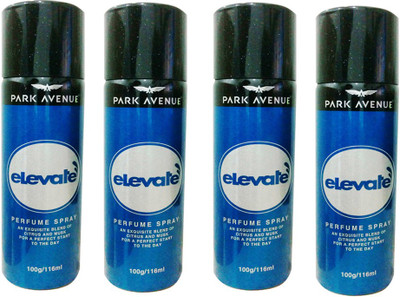 

Park Avenue Elevate Deodorant Spray - For Men & Women(116 ml, Pack of 4)