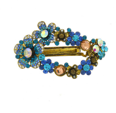 

Anuradha Art Jewellery Simple & Stylish Back Pin(Blue)