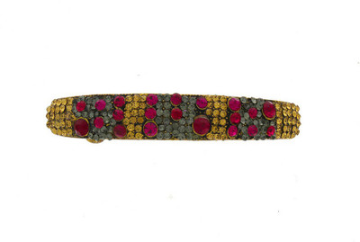 

Anuradha Art Jewellery Simple & Stylish Back Pin(Pink, Gold)