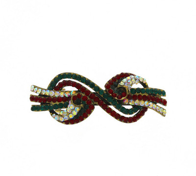 

Anuradha Art Jewellery Simple & Stylish Back Pin(Green, Red)