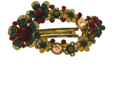 

Anuradha Art Jewellery Simple & Stylish Back Pin(Green, Red)