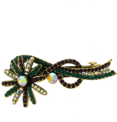 

Anuradha Art Jewellery Simple & Stylish Back Pin(Purple, Green)