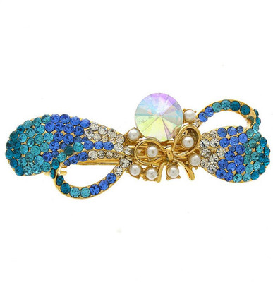 

Anuradha Art Jewellery Simple & Stylish Back Pin(Blue)
