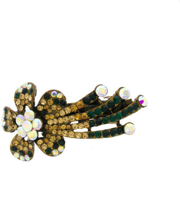 

Anuradha Art Jewellery Simple & Stylish Back Pin(Green, Gold)