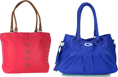 

Vera Stayle Hand-held Bag(Pink, Blue), Blue;pink