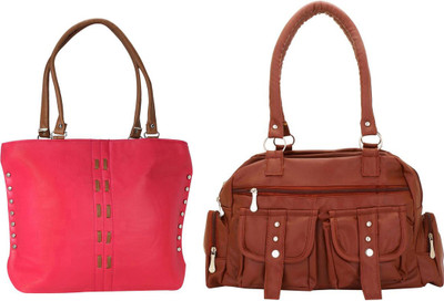 

Vera Stayle Hand-held Bag(Pink, Tan)