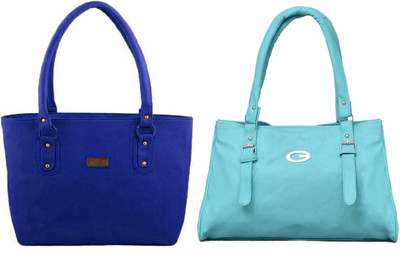 

Vera Stayle Hand-held Bag(Blue, Green)
