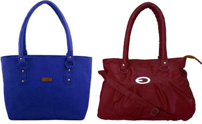 Vera Stayle Hand-held Bag(Blue, Maroon)