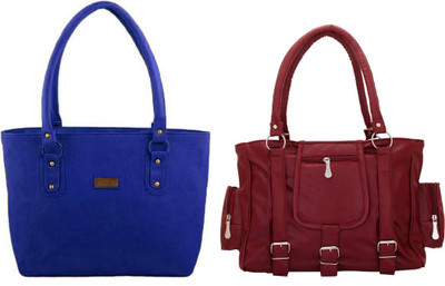 

Vera Stayle Hand-held Bag(Blue, Maroon)