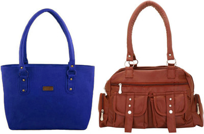 

Vera Stayle Hand-held Bag(Blue, Tan)
