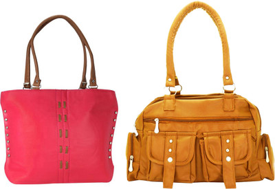 

Vera Stayle Hand-held Bag(Pink, Yellow)