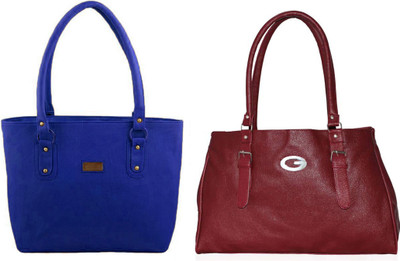 

Vera Stayle Hand-held Bag(Blue, Maroon)