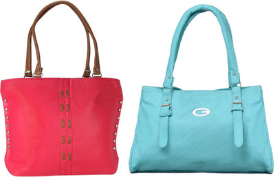 

Vera Stayle Hand-held Bag(Pink, Green), Green;pink