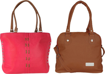 

Vera Stayle Hand-held Bag(Pink, Tan)
