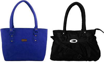 

Vera Stayle Hand-held Bag(Blue, Black), Black;blue