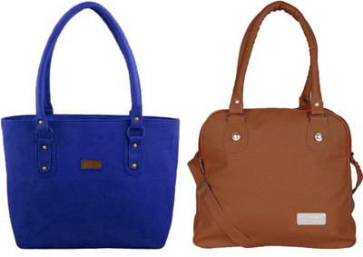 

Vera Stayle Hand-held Bag(Blue, Tan)
